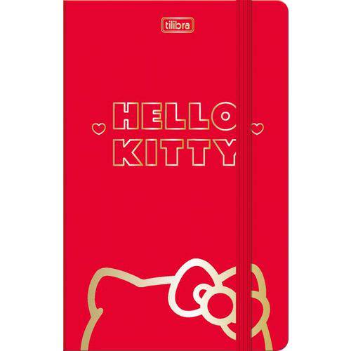 Caderneta de Bolso Tilibra Fitto Hello Kitty com Elástico Sem Pauta 80 Folhas