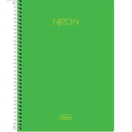 Caderneta Espiral 96 Folhas Neon Verde Sem Pauta 148709 Tilibra