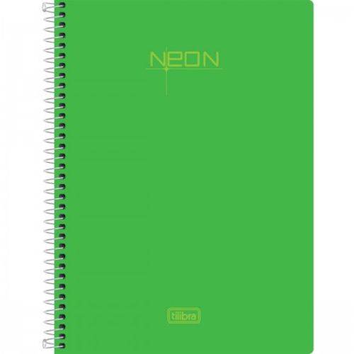 Caderneta Espiral Capa Flex S/P Neon Verde 96fls