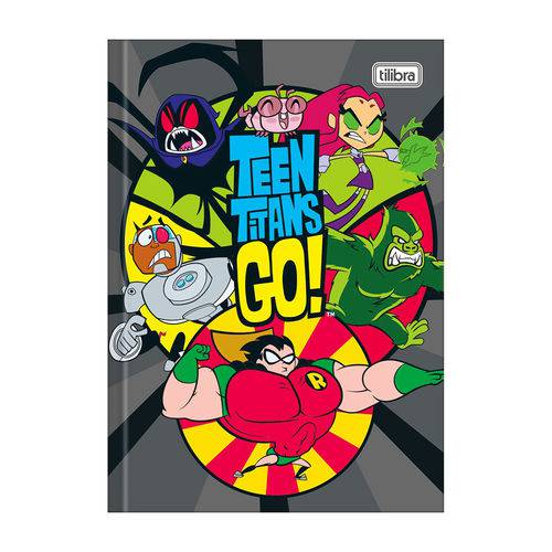 Caderno 1/4 Brochura Teen Titans Go! - Cinza - 80 Folhas - Tilibra