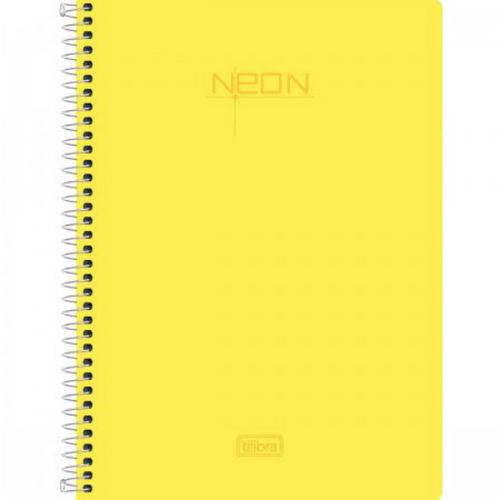 Caderno 1/4 C/D Neon Amarelo Tilibra