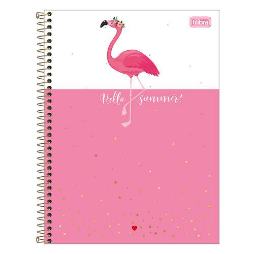 Caderno Aloha - Flamingo Hello Summer - 160 Folhas - Tilibra