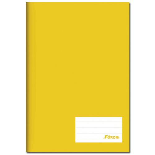 Caderno Amarelo Brochurao 28 5x21cm Capa Dura Costurado 48 Folhas