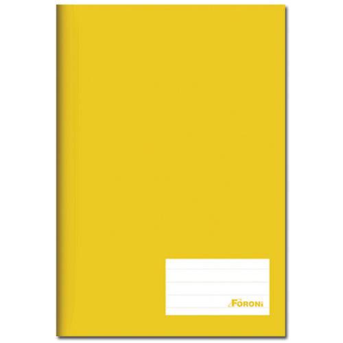 Caderno Amarelo Class Brochurao 28 5x21cm Capa Dura Costurado 96 Folhas