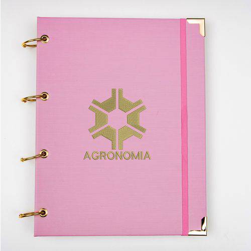 Caderno Argolado Universitário Agronomia em Couro
