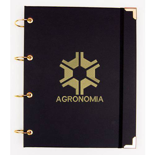 Caderno Argolado Universitário Agronomia em Couro