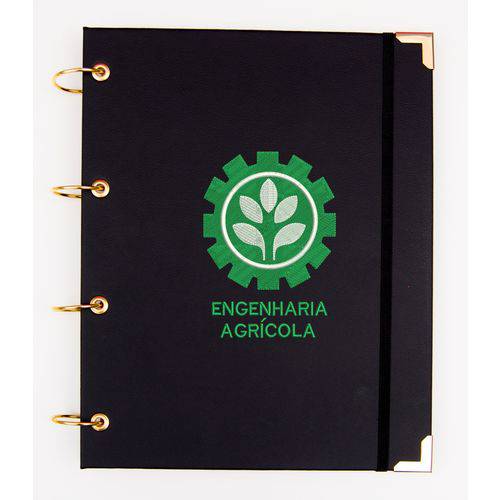 Caderno Argolado Universitário Engenharia Agrícola em Couro