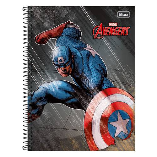Caderno Avengers - Capitão América - 1 Matéria - Tilibra