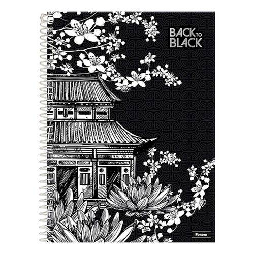 Caderno Back To Black - Casa - 10 Matérias - Foroni