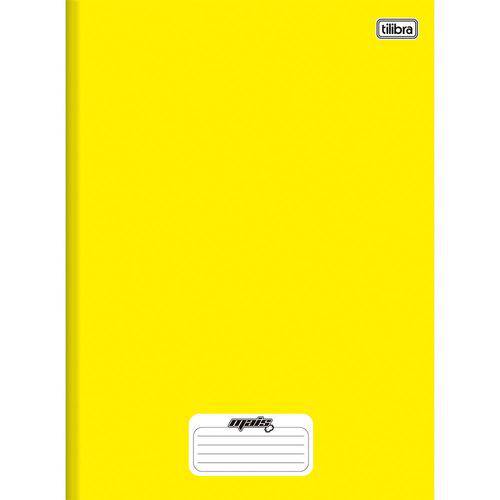Caderno Brochura 1/4 Pequeno Capa Dura Amarelo 48 Folhas - Pacote com 15 Unidades - Tilibra D+