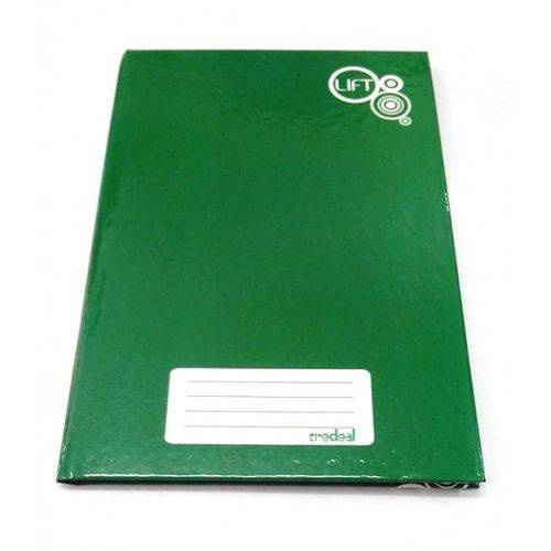 Caderno Brochura 1/4 Pequeno Capa Dura Verde 48 Fls. Credeal - Pte C/5 Unidades
