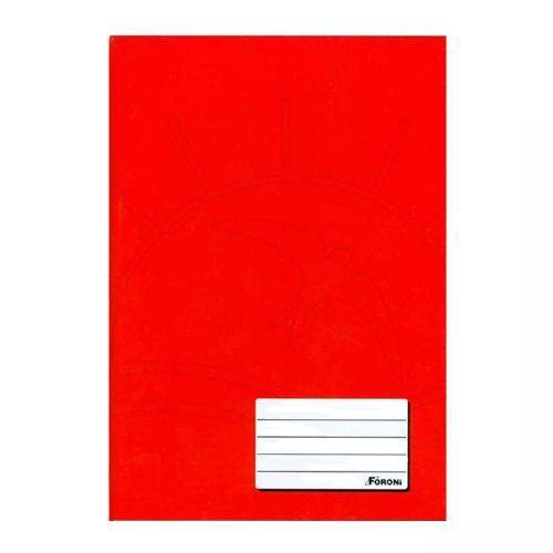 Caderno Brochura 1/4 Vermelho Foroni - Capa Dura - 48 Folhas