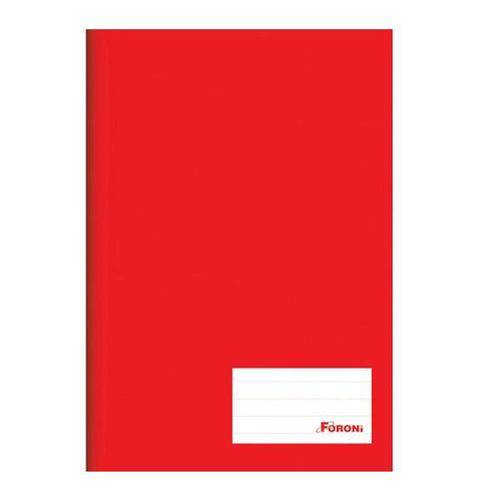 Caderno Brochura 1/4 Vermelho Foroni - Capa Dura - 96 Folhas