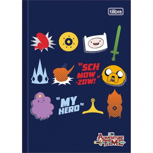 Caderno Brochura Capa Dura 1/4 Adventure Time 96 Folhas - Sortido (Pacote com 5 Unidades)
