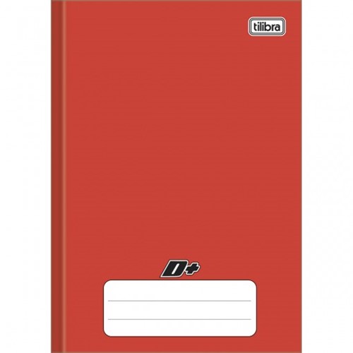 Caderno Brochura Capa Dura 1/4 D+ Vermelho 48 Folhas