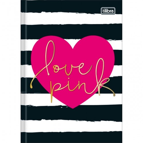 Caderno Brochura Capa Dura 1/4 Love Pink 96 Folhas - Sortido