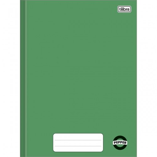 Caderno Brochura Capa Dura 1/4 Pepper Verde 40 Folhas