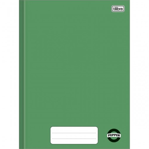Caderno Brochura Capa Dura 1/4 Pepper Verde 80 Folhas
