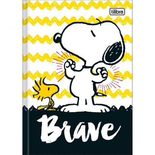 Caderno Brochura Capa Dura 1/4 Snoopy 96 Folhas - Sortido (Pacote com 5 Unidades)