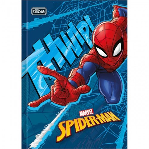 Caderno Brochura Capa Dura 1/4 Spider-Man 48 Folhas - Sortido (Pacote com 5 Unidades)