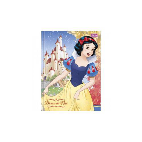 Caderno Brochura Capa Dura Top 1/4 Princesas - Branca de Neve 96 Folhas