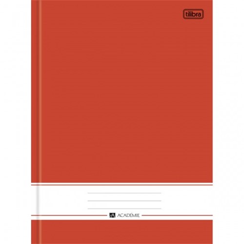 Caderno Brochura Capa Dura Universitário Académie Vermelho 96 Folhas 122980