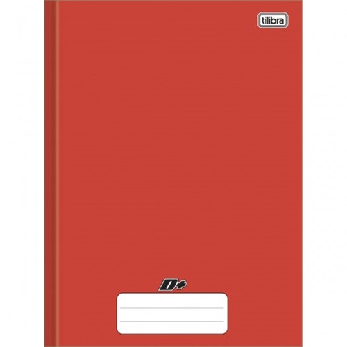 Caderno Brochura Capa Dura Universitário D+ Vermelho 48 Folhas 116777