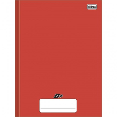 Caderno Brochura Capa Dura Universitário D+ Vermelho 96 Folhas 116815
