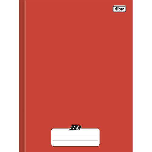 Caderno Brochura Capa Dura Universitário D+ Vermelho 96 Folhas Tilibra