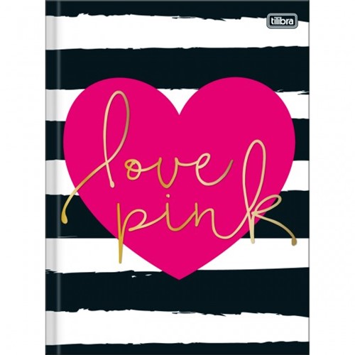 Caderno Brochura Capa Dura Universitário Love Pink 48 Folhas - Sortido
