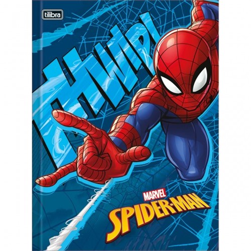 Caderno Brochura Capa Dura Universitário Spider-Man 48 Folhas - Sortido (Pacote com 5 Unidades)