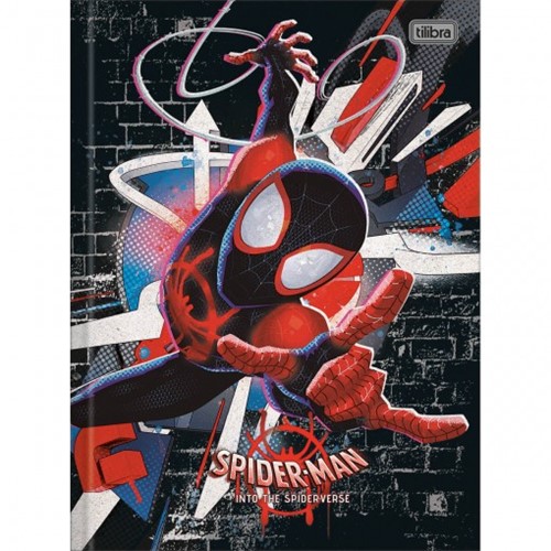 Caderno Brochura Capa Dura Universitário Spider-Man: Into The Spider-Verse 80 Folhas - Sortido (Pacote com 5 Unidades)