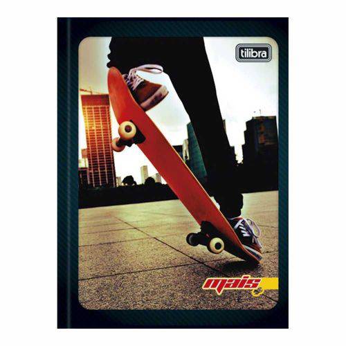 Caderno Brochura Capa Flexível 1/4 96 Folhas Mais+ Skate Manobra Tilibra