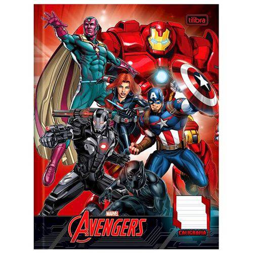 Caderno Brochura Cd Caligrafia Avengers 40 Folhas Tilibra