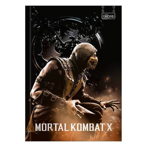 Caderno Brochura Mortal Kombat X - Scorpion - 80 Folhas - Tilibra