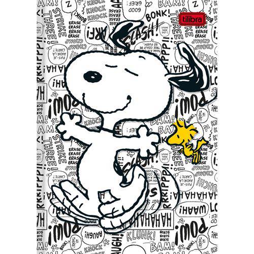Caderno Brochura Snoopy 1x1 - 96 Folhas - Tilibra - Bege