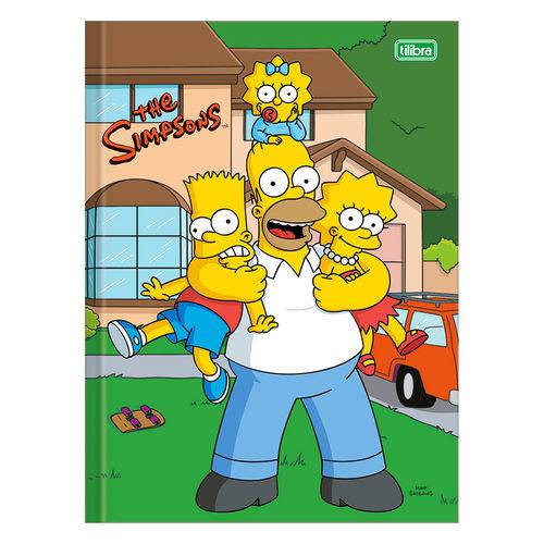 Caderno Brochura The Simpsons - Homer e Filhos - 48 Folhas - Tilibra