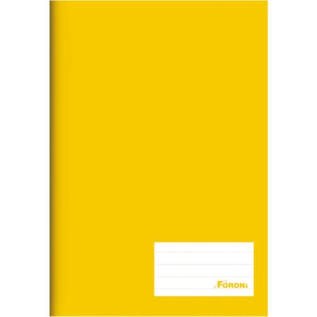 Caderno Brochura Universitário Capa Dura 96 Folhas Foroni - Amarelo