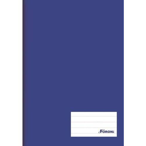 Caderno Brochura Universitário Capa Dura 96 Folhas - Foroni - Capa Azul - Estampa Única