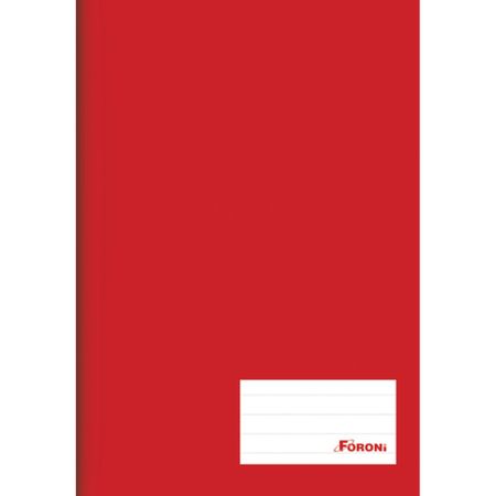 Caderno Brochura Universitário Capa Dura 96 Folhas Foroni - Vermelho