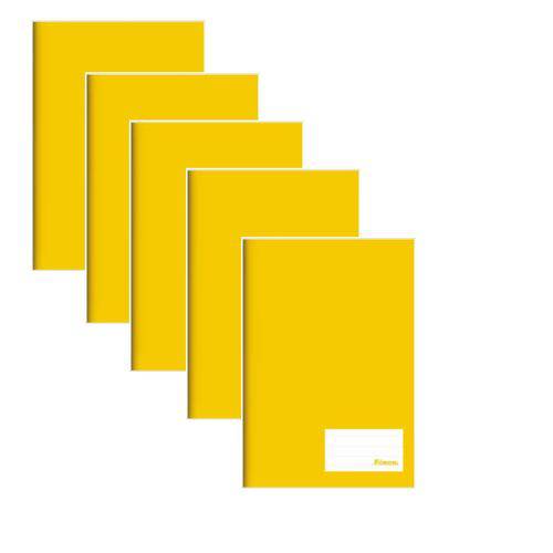 Caderno Brochura Universitário Capa Dura 96 Folhas Pct 5 Un. Foroni - Amarelo