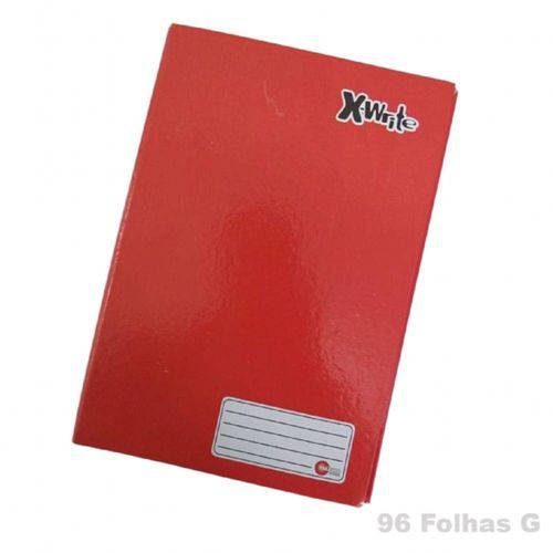 Caderno Brochurão 1/4 Capa Dura 96 Folhas X-WRITE Vermelho Maxima