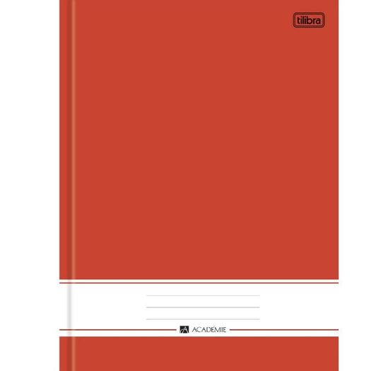 Caderno Brochurão 96 Folhas Capa Dura 122980 Academie Vermelho Tilibra