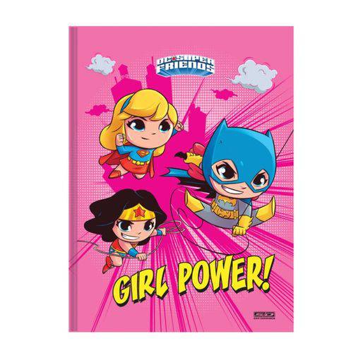 Caderno Brochurão C/adesivo Dc Friends Feminino Girl Power São Domingos