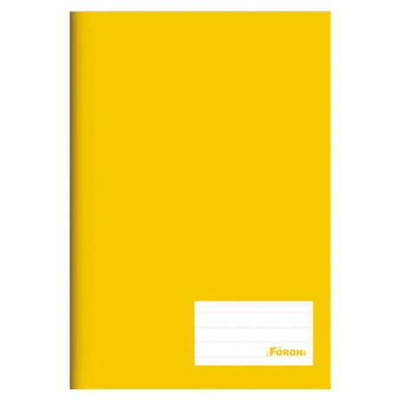 Caderno Brochurinha 1/4 Capa Dura 48 Folhas Foroni - Amarelo