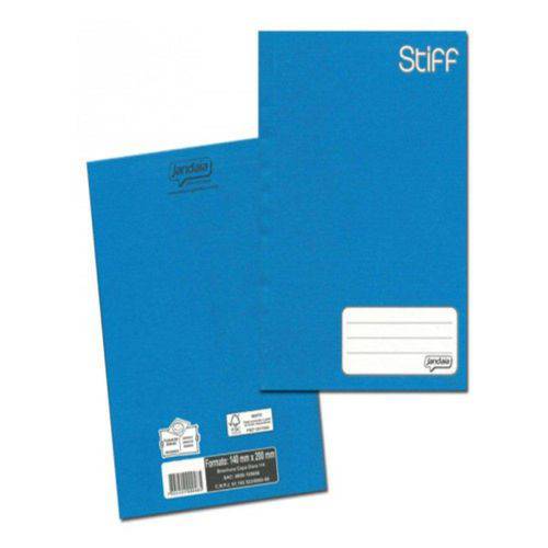 Caderno Brochurinha 1/4 Capa Dura 48 Folhas Stiff Jandaia - Azul