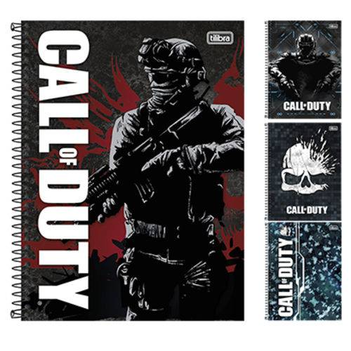 Caderno Call Of Duty Universitario 1x1 96 Folhas