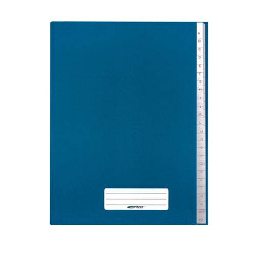 Caderno Capa Dura (tamanho Pequeno) 96 Folhas Azul com Índice - Brimpress