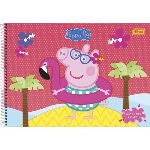 Caderno Cartografia e Desenho Peppa Pig 96 Folhas - Tilibra