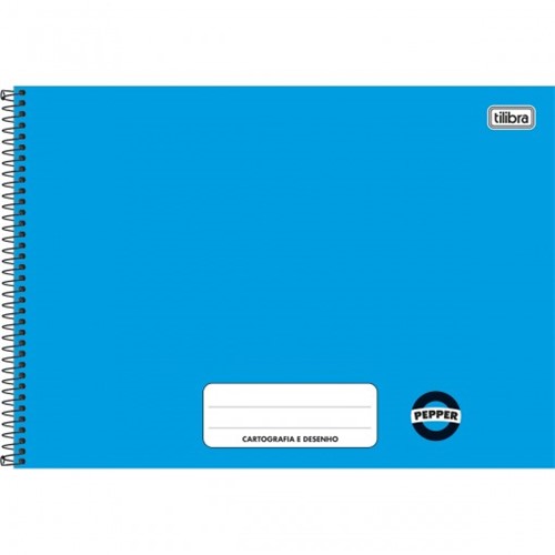 Caderno Cartografia e Desenho Pepper Azul 80 Folhas